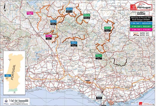 mapa rali de portugal Rali de Portugal – Faltam 15 dias: Mapa Geral da prova e Horário 