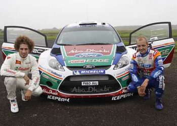 Marco Simoncelli testou Ford Fiesta WRC de Hirvonen