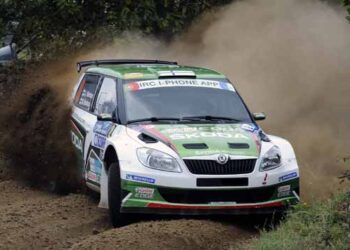 Skoda com quatro carros no Rali de Chipre