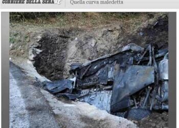 Imagens do rescaldo do acidente em Itália
