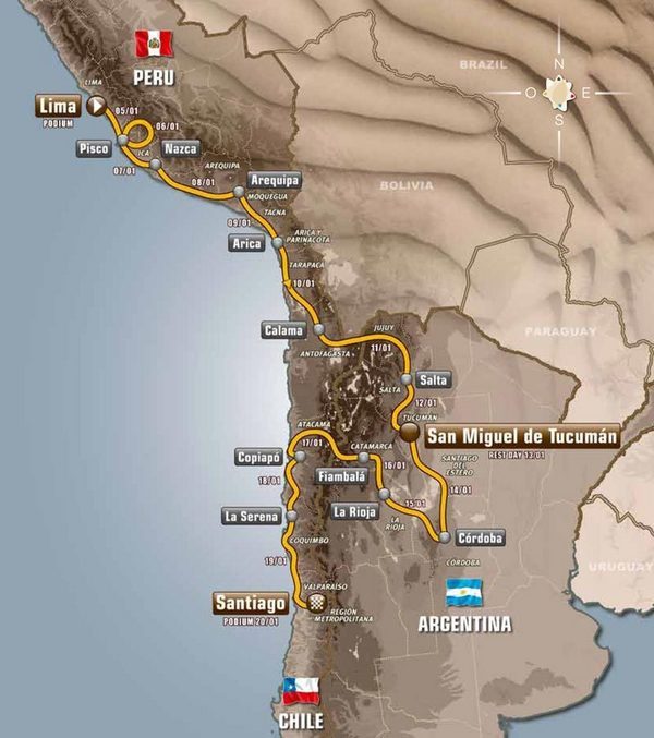 Dakar continua fora do Perú em 2015