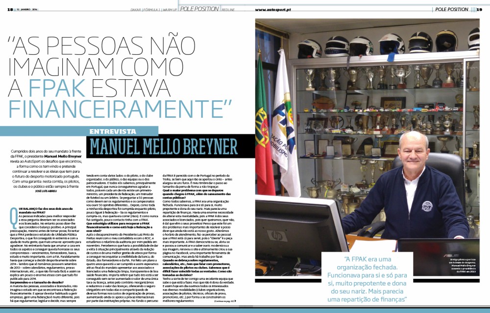 Manuel Mello Breyner: “As pessoas não imaginam como a FPAK estava financeiramente…”    