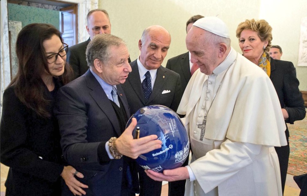 Jean Todt continua campanha em prol da segurança rodoviária, agora no Vaticano 