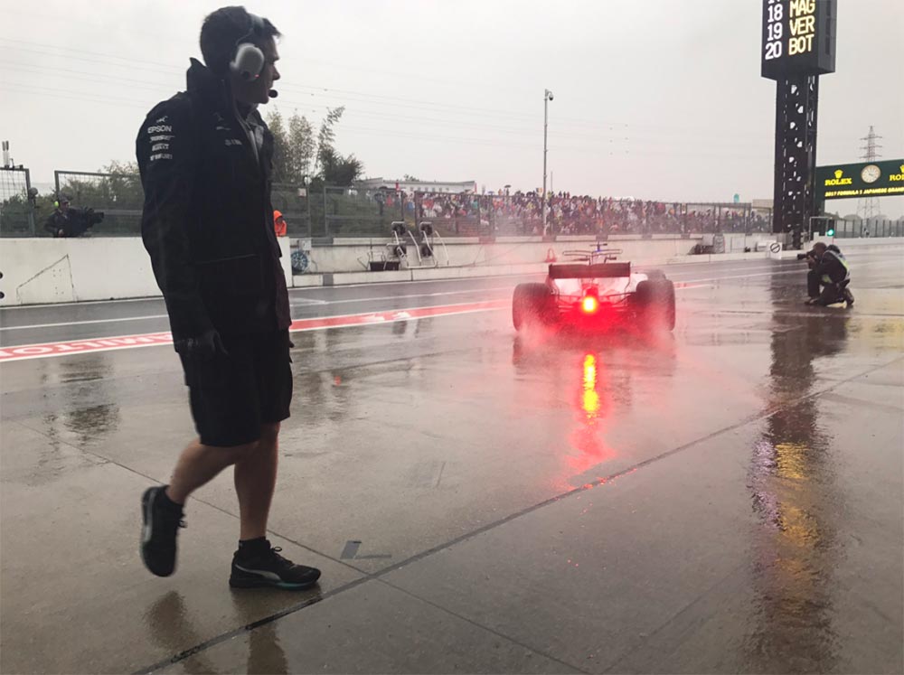 GP Japão F1, TL2: Chuva deixa maioria nas boxes