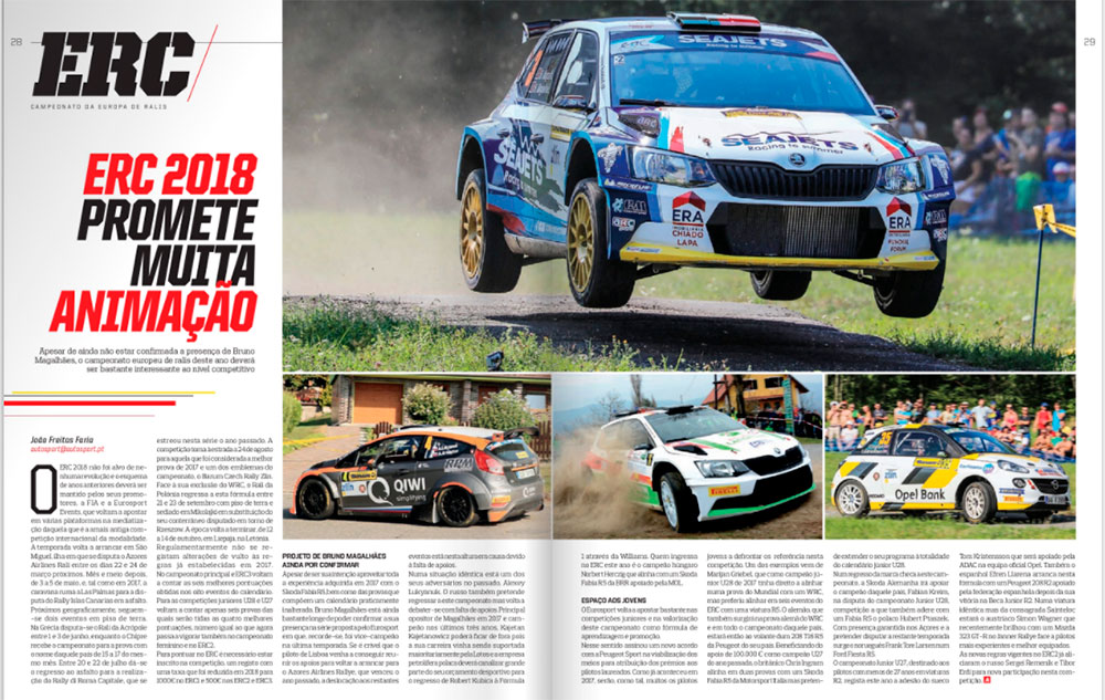 AutoSport hoje nas bancas: ERC 2018 em contagem decrescente…