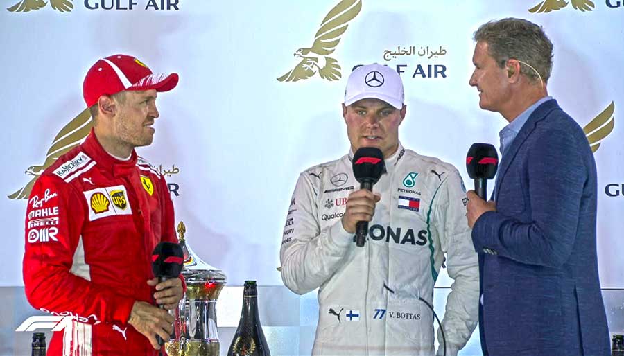 GP Bahrein F1, Sebastian Vettel: “Felizmente, ele ficou sem voltas…”