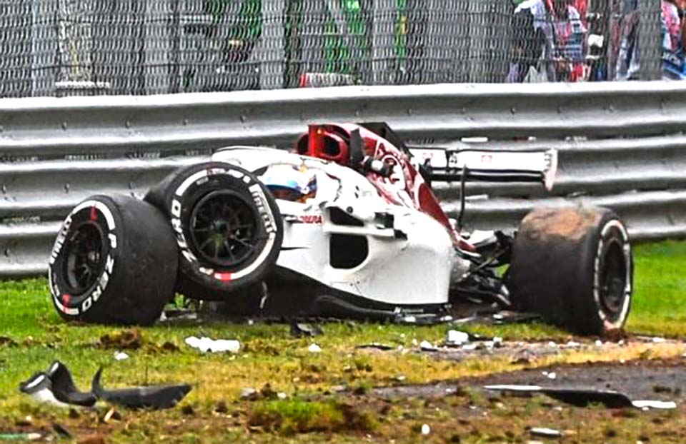 GP Itália F1: O acidente de Marcus Ericsson