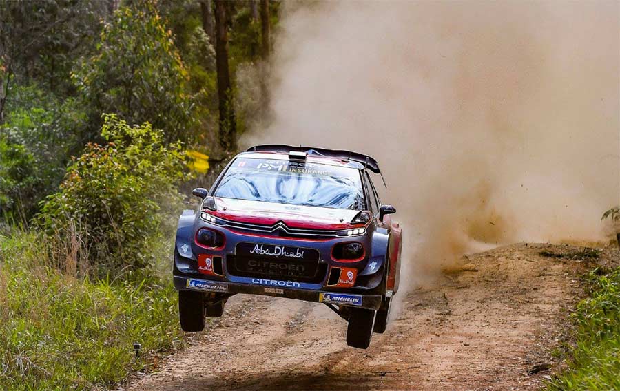 WRC, Rali Austrália, PE8: Dupla Citroën na frente