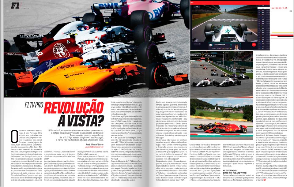 AutoSport nas bancas, F1 TV PRO: Revolução à vista?