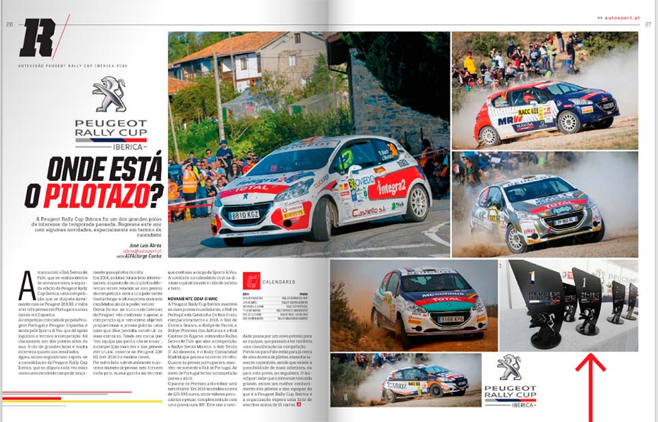 AutoSport nas bancas: Apresentação Peugeot Rally Cup Ibérica