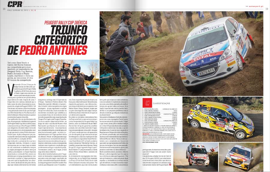 AutoSport nas bancas: Peugeot Rally Cup Ibérica arrancou com triunfo luso