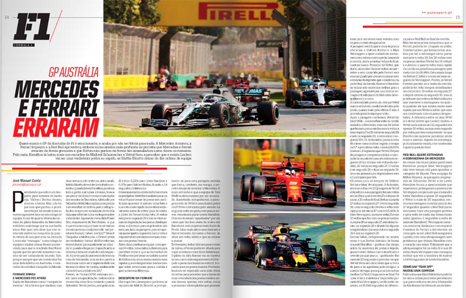 AutoSport nas bancas: Os erros da Mercedes e Ferrari…