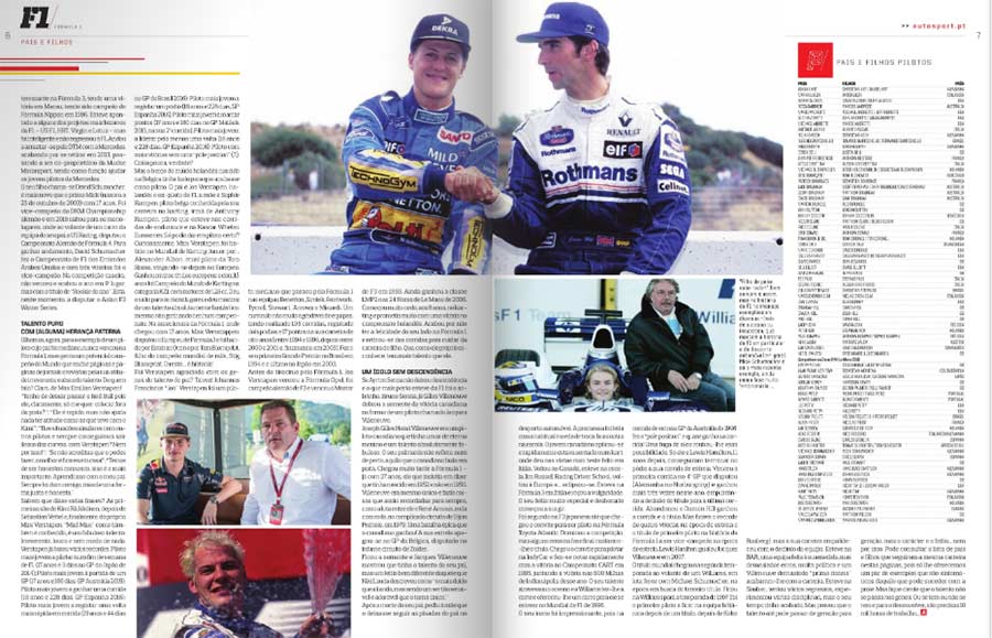 AutoSport nas bancas: Pais & Filhos na Fórmula 1