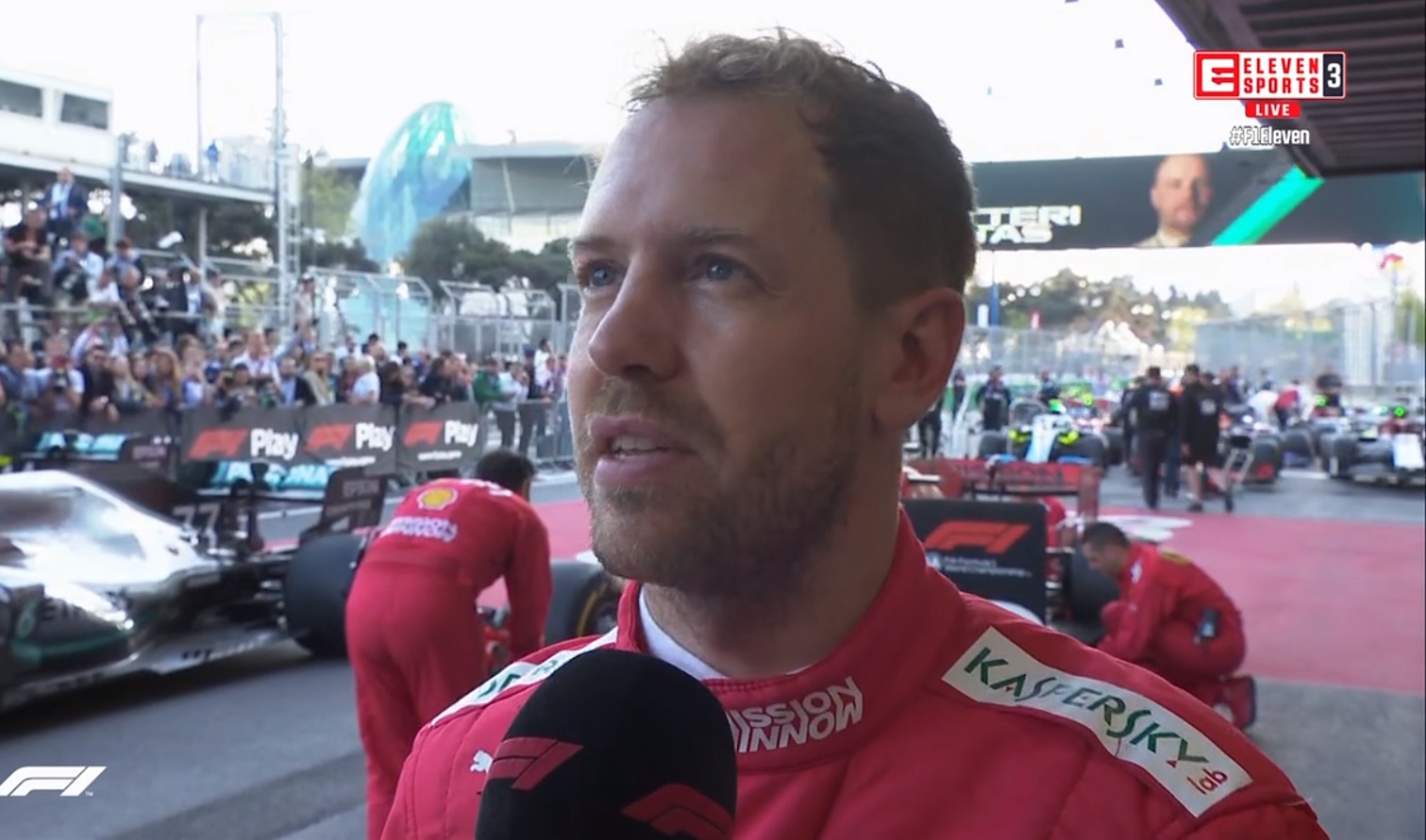 GP Azerbaijão F1, Sebastian Vettel: “Tive dificuldades em colocar temperatura nos pneus”