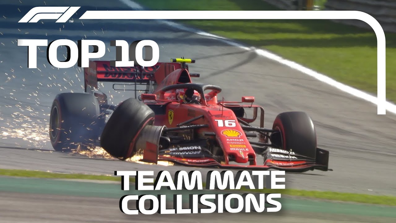 F1: Top10 das colisões entre colegas de equipa