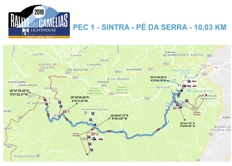 Rali das Camélias: Acessos PEC 1 – Sintra/Pé da Serra