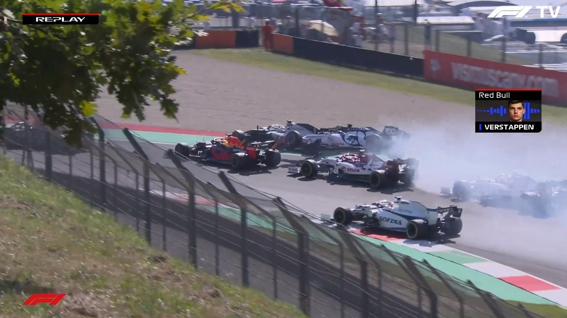 GP Toscânia Ferrari 1000: Safety-Car em pista. Verstappen e Gasly de fora