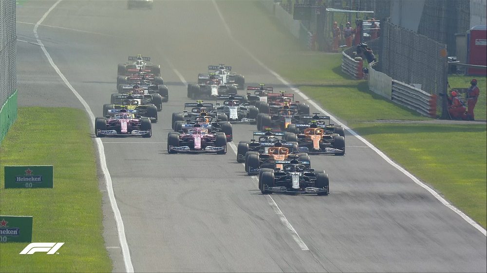 GP Itália F1, após 10 voltas: Hamilton na frente. McLaren 2º e 3º. Vettel desistiu