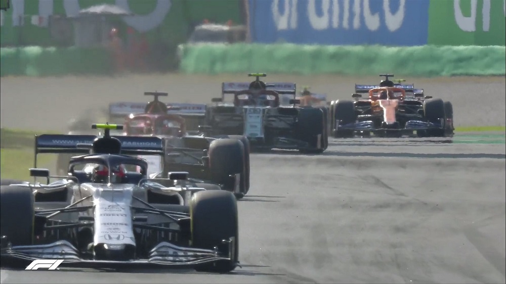 GP Itália F1, após 40 voltas: Gasly lidera com Sainz ao ataque