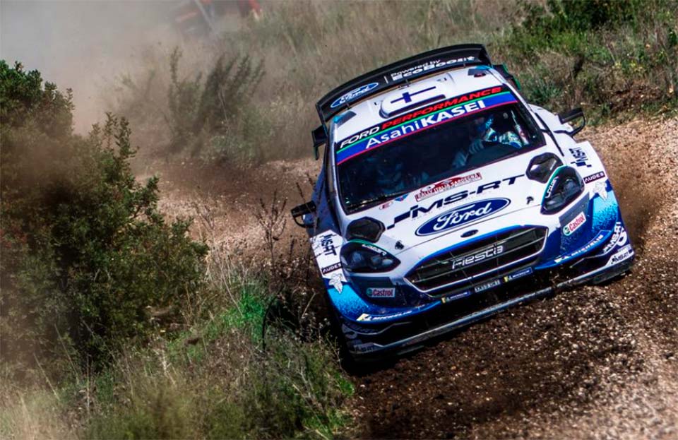 WRC, Rali da Sardenha PE1/2: Suninen na frente, Tanak com problemas