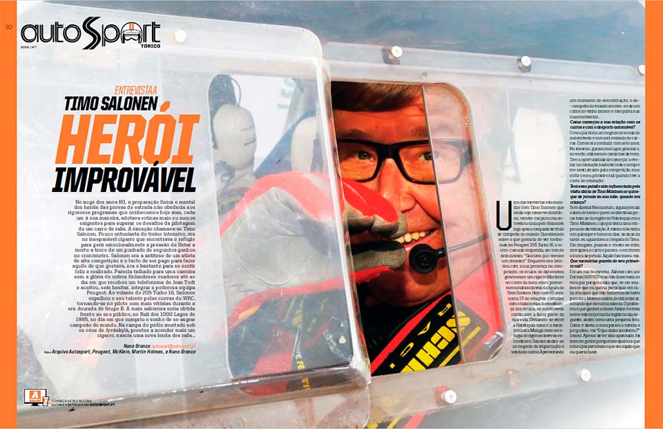 Entrevista a Timo Salonen: AutoSport 4ª feira nas bancas