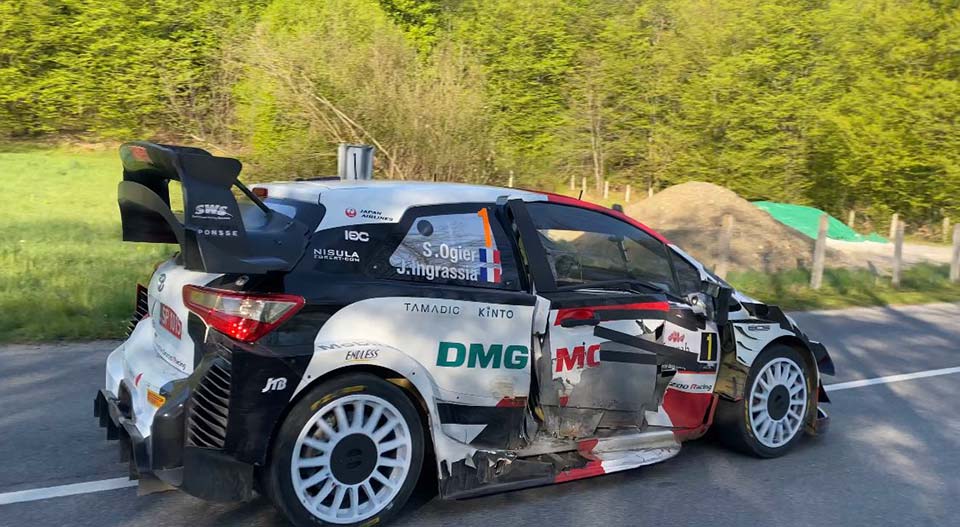 WRC, Rali da Croácia, PE18: Sébastien Ogier com acidente na ligação