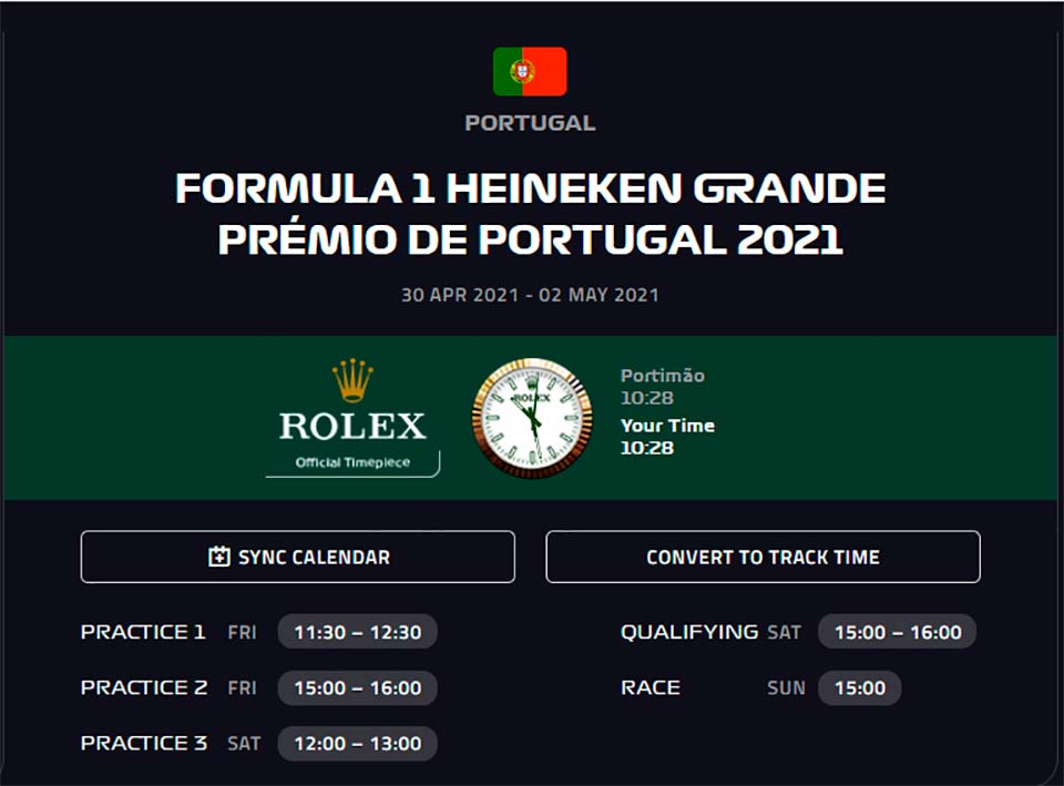 Horario Gp De Portugal De F1 15h00 Autosport