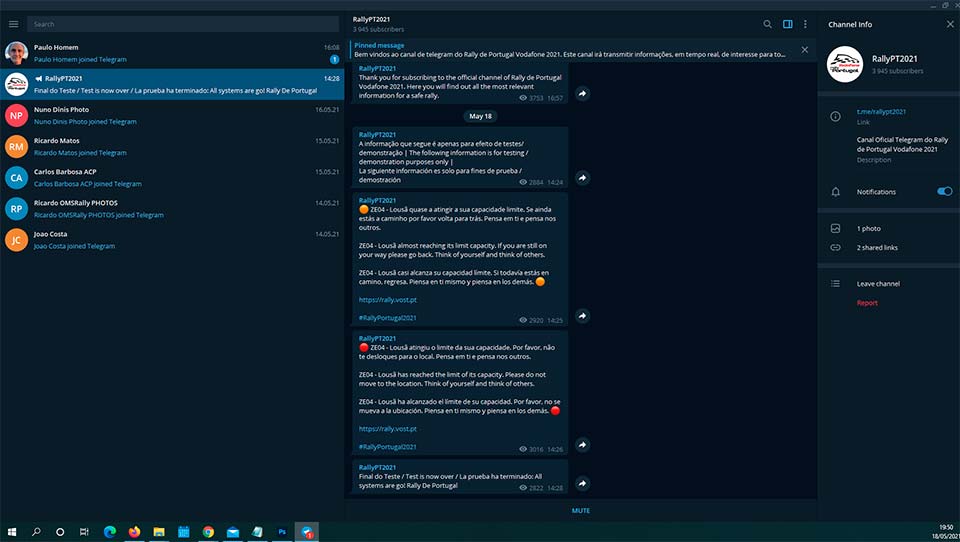 Rali de Portugal, Telegram – RallyPT2021: O que é e como funciona
