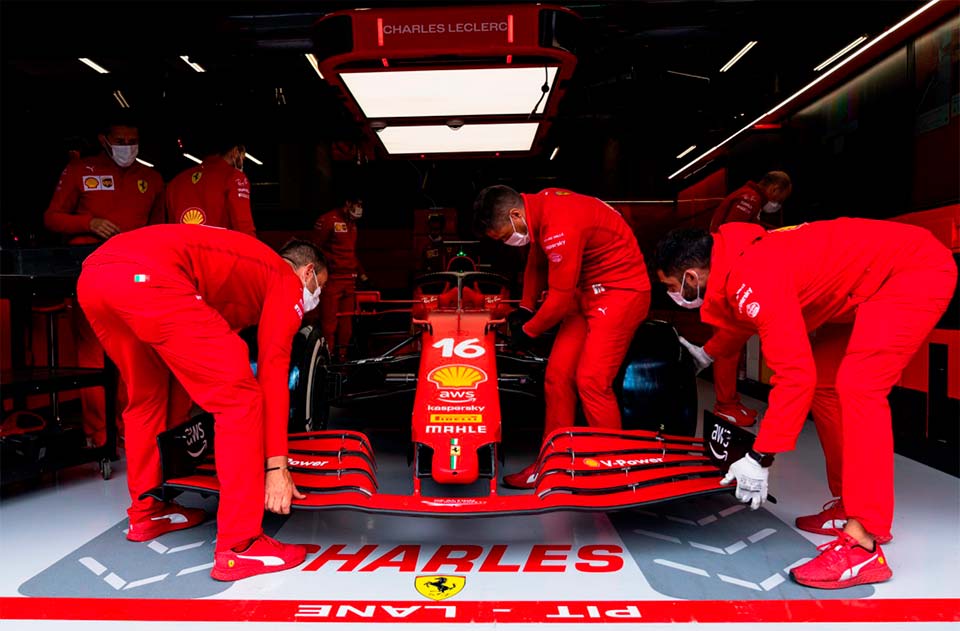 GP Bélgica F1, Ferrari muda chassis de Charles Leclerc