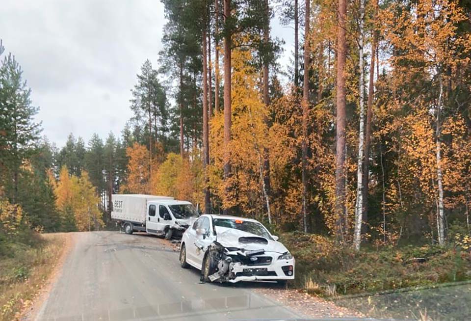 WRC, Rali da Finlândia: Oliver Solberg acidentado nos reconhecimentos