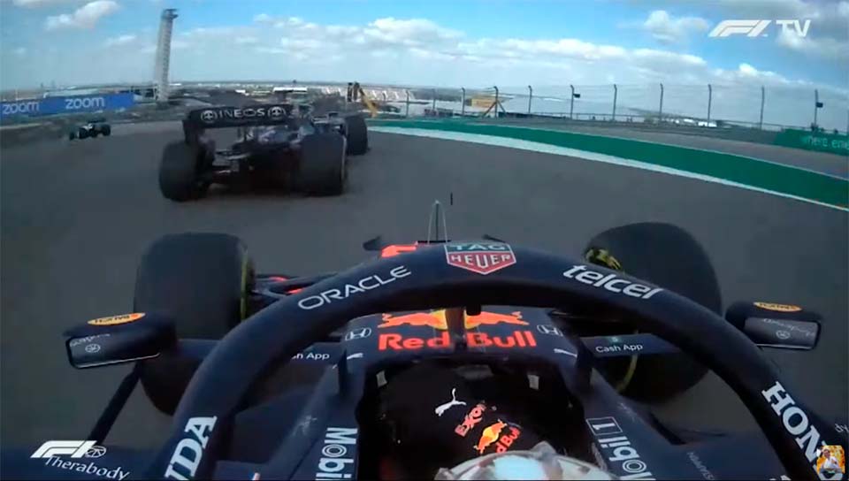 GP EUA Fórmula1: Max Verstappen para Lewis Hamilton: “estúpido idiota…”