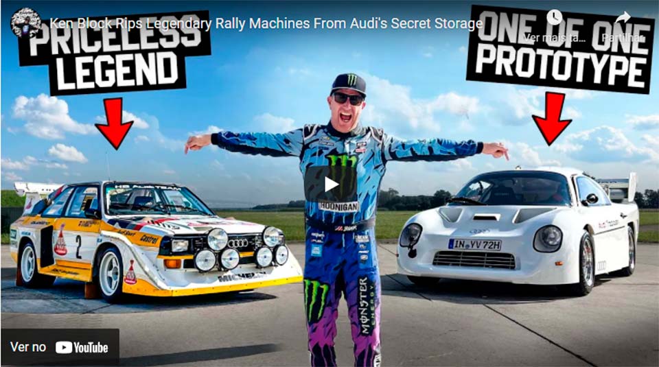 Ken Block foi ao ‘Museu’ privado da Audi…e levou o Grupo B e S para a pista…