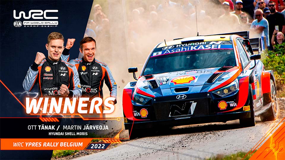 WRC, Rali de Ypres/Bélgica: Resultados/Classificações/Campeonatos