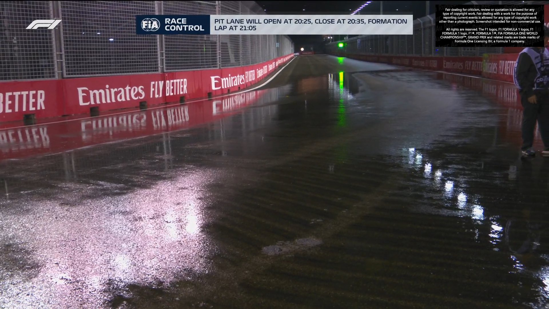 GP Singapura F1: Os pneus de chuva disponíveis
