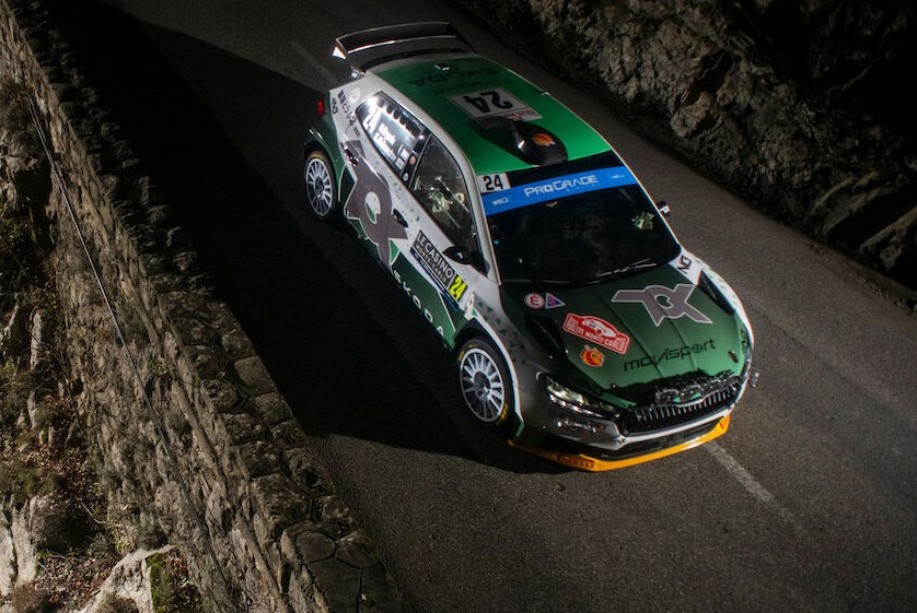Rali de Monte Carlo: Nikolay Gryazin coloca novo Škoda Fabia RS Rally2 na frente