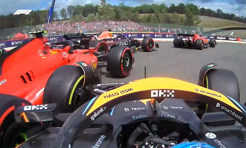 GP Bélgica F1: Carlos Sainz e Oscar Piastri com visões diferentes do incidente…
