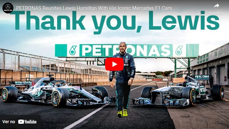 Mercedes F1 reuniu Lewis Hamilton com os seus F1 (vídeo)