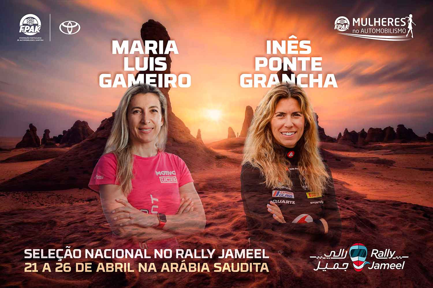 Maria Luís Gameiro e Inês Ponte Grancha representam Portugal no Rally Jameel