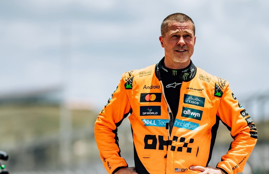 F1: As imagens do teste de Brad Pitt com a McLaren
