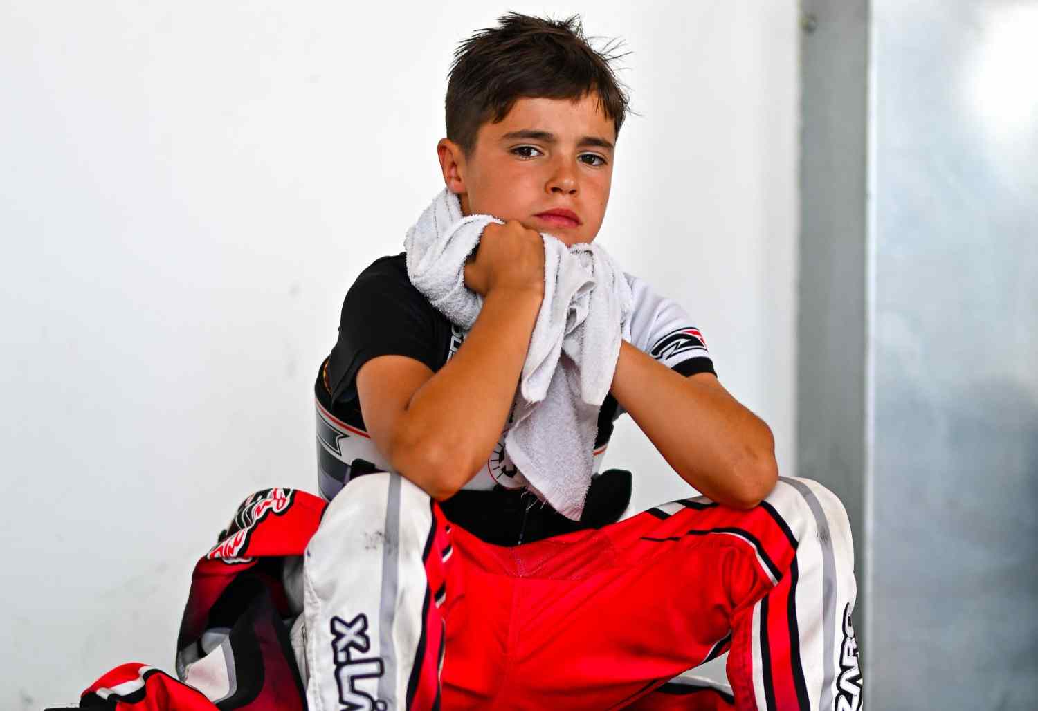 Xavier Lázaro azarado na final da WSK Euro Series em Cremona