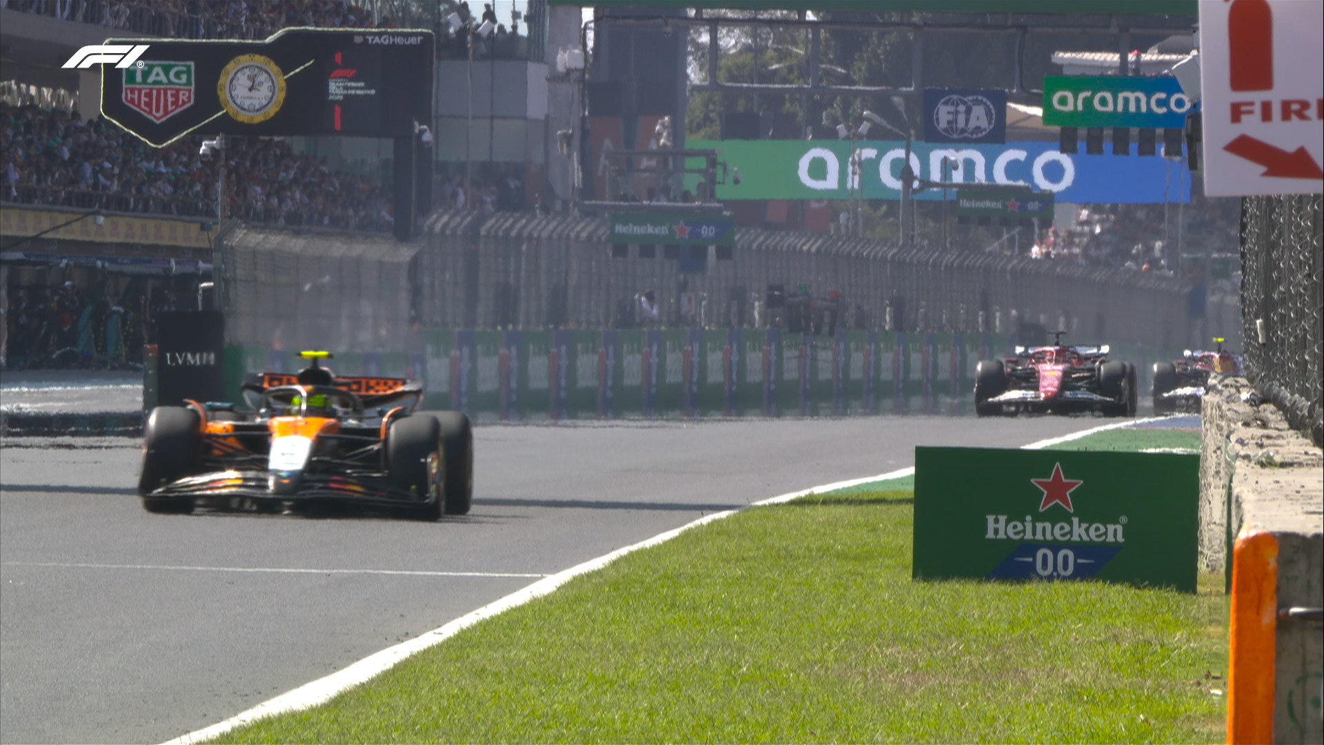 GP México F1: Lando Norris lidera, Oliver Bearman na luta pelo pódio