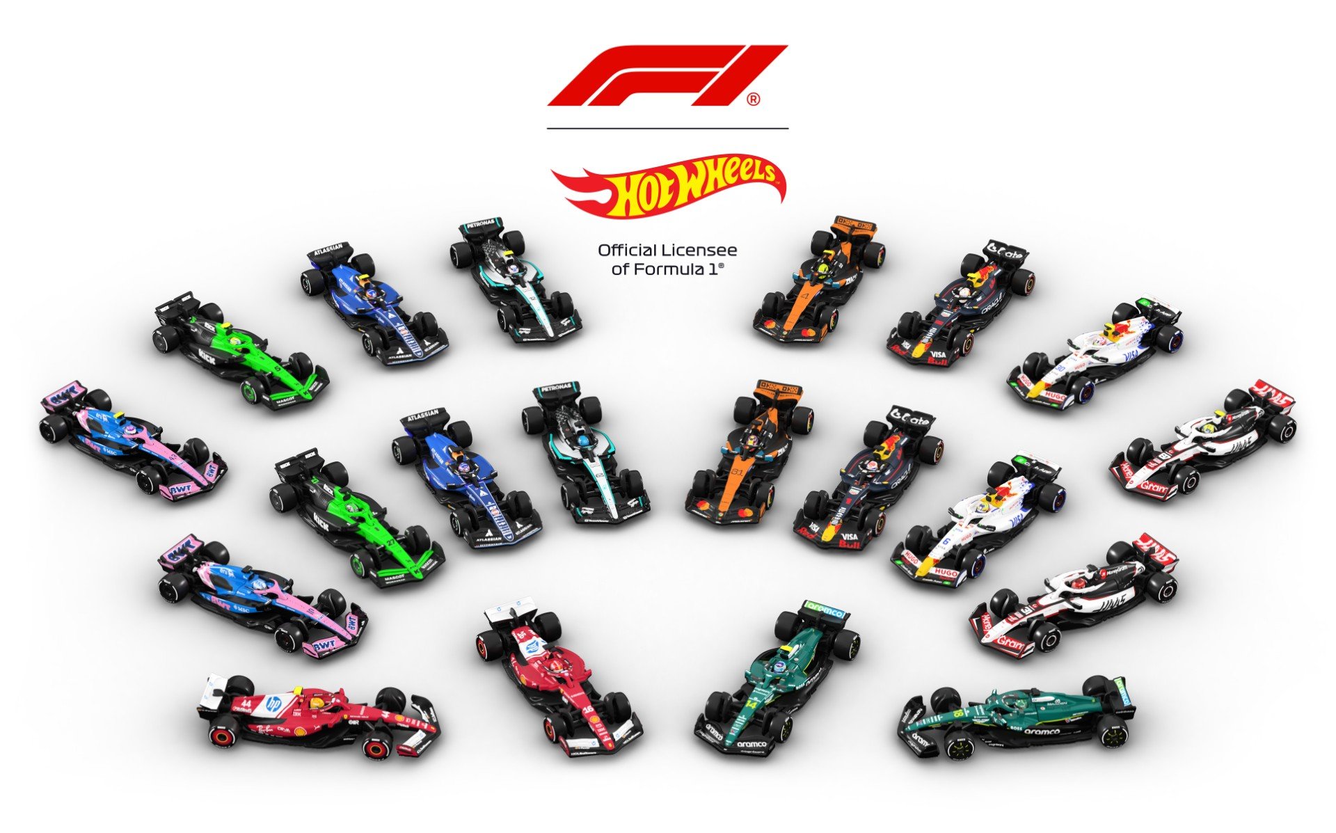 F1: Hot Wheels passa a ter todos os carros da grelha