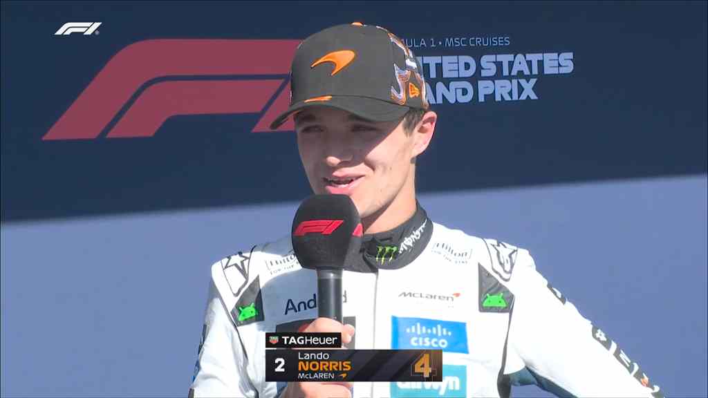 F1, Lando Norris 2º no GP dos EUA após duelo com Leclerc: “demorámos a chegar ao 2º lugar…”