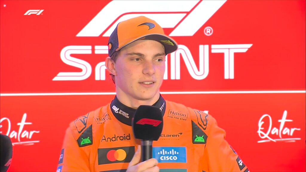 GP Qatar F1, Oscar Piastri: “Fim de semana tem sido bom até agora”