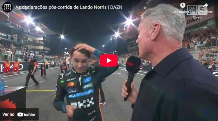 Lando Norris é o novo Campeão do Mundo de F1: “Foi um prazer e uma honra correr contra eles”