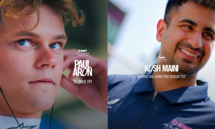 Alpine confirma Paul Aron e Kush Maini para treinos livres de F1 em Abu Dhabi