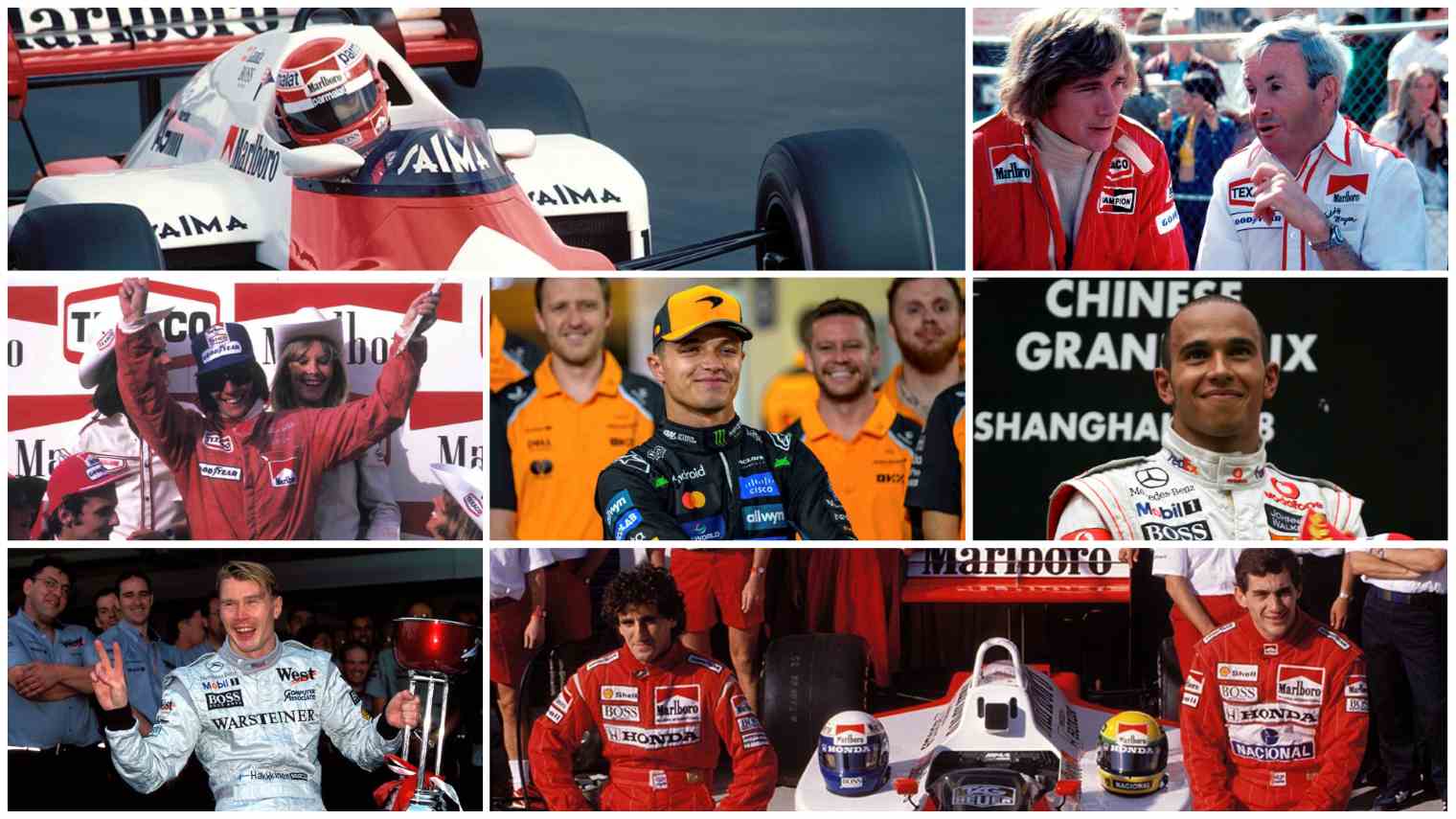 Os oito magníficos: os campeões de Fórmula 1 da McLaren