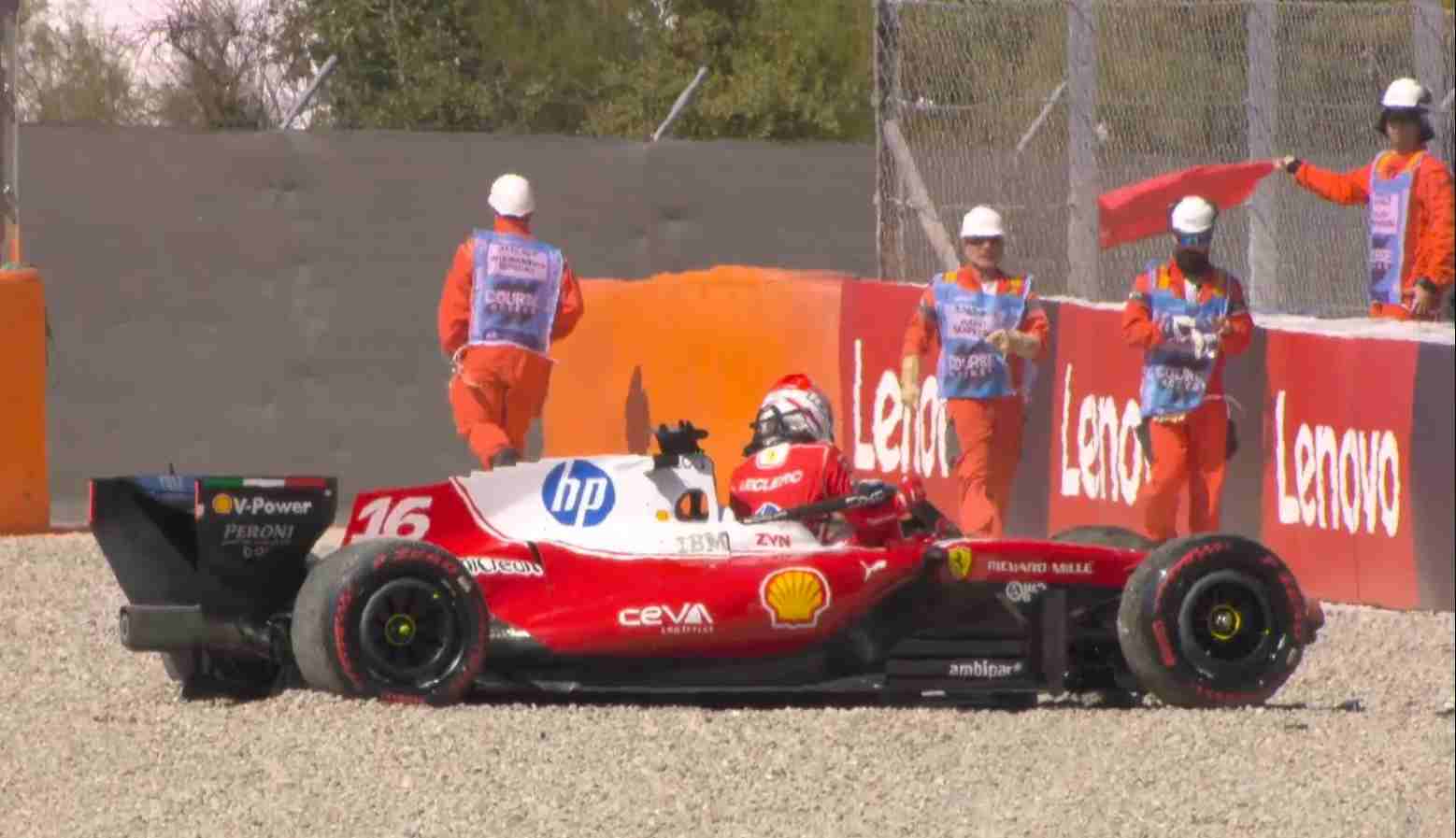 GP Barcelona F1: Charles Leclerc bate forte e dita bandeira vermelha na Q3