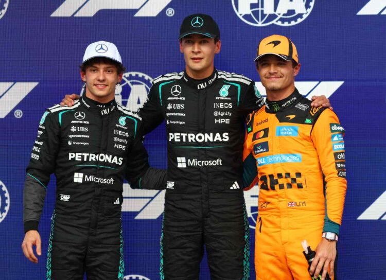 F1: Falta de ritmo de Russell face a Antonelli é enorme problema na luta pelo título