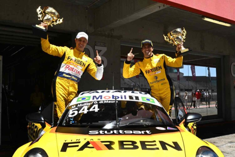Marçal Muller e Gaetano Di Mauro vencem prova de endurance da Porsche Cup Brasil no Algarve